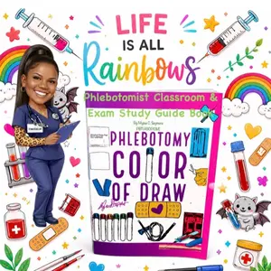 Phlebotomy Color Of Draw Coloring Study Guide - Original Author-Sold Book for Lab Professionals, with Order of Draw, Classroom & Exam Prep to Pass School/State Tests for Career Advancement