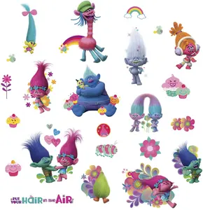 Trolls Peel And Stick Wall Decals RMK3400SCS Colorful 27 Kids Room Wall Stickers