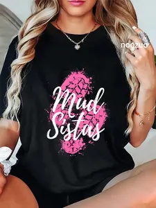 100% Cotton Mud Sistas | Mud Run Team Shirt | Mud Girls | Mud Run T-Shirt