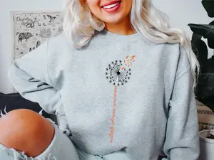 Multiple Sclerosis Awareness Sweatshirt, Orange Ribbon Sweater, World MS Day Warrior Hoodie, MS Fighter Gift Sweater, Support Squad Sweatshirt.