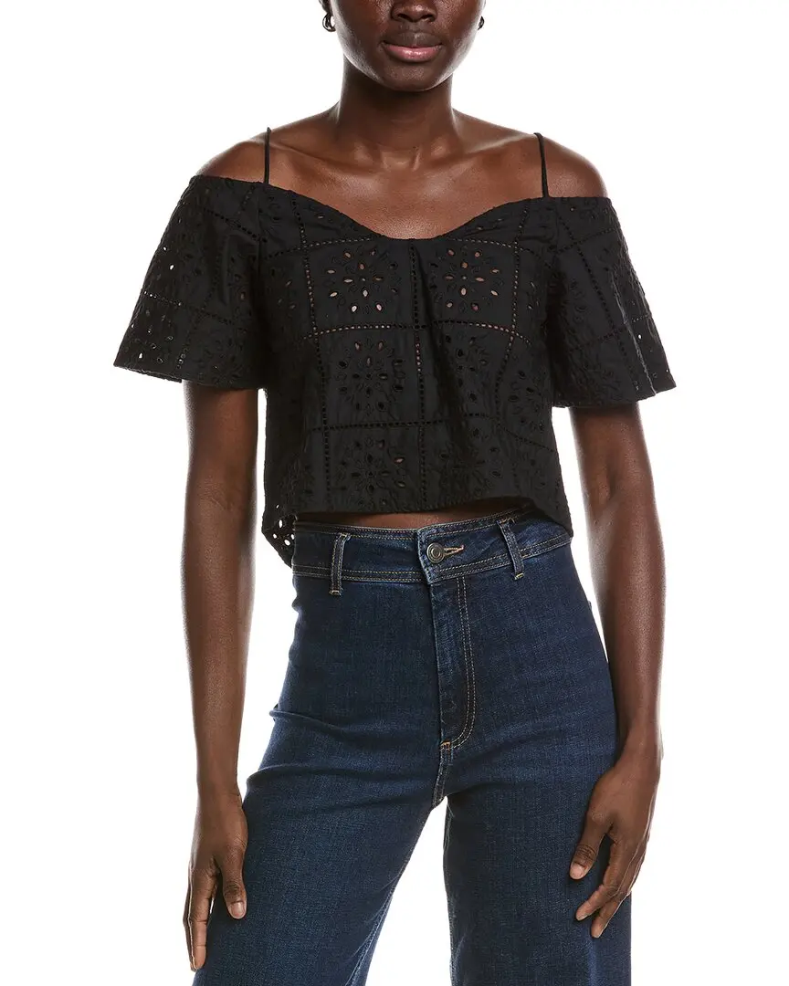GANNI Broderie Anglaise Top