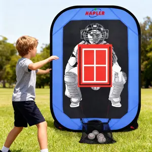 Kapler Kids Baseball Trainer - Foldable Pitching & Hitting Net for Backyard Practice - Ideal for Children, Beginners & Youth Leagues