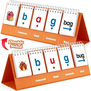 CVC Word Games Kindergarten,Phonics Games Flash Cards for Preschool Classroom,Learn to Read,Reading Manipulative Spelling Educational Toy Learning Activities Speech Therapy School Supplies