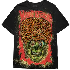 Mars Attacks Woodcut T-Shirt Vintage Graphic T-Shirt
