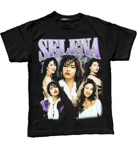 Youth and Adult Selena Bootleg 90s Graphic Tee, Old School Hip Hop Tee, Raptees Gifts, For Woman and Man Unisex T-Shirt