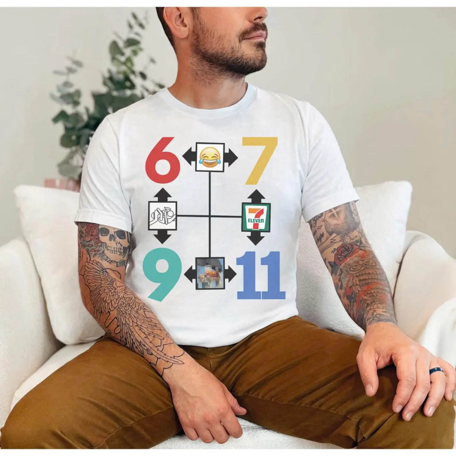 Funny 9 11 Shirts | Seven Eleven | 67 Meme Shirt | Dark Humor Shirt | Adult Humor T Shirts | Funny Gen Z Shirt | Six Seven | Meme Gifts
