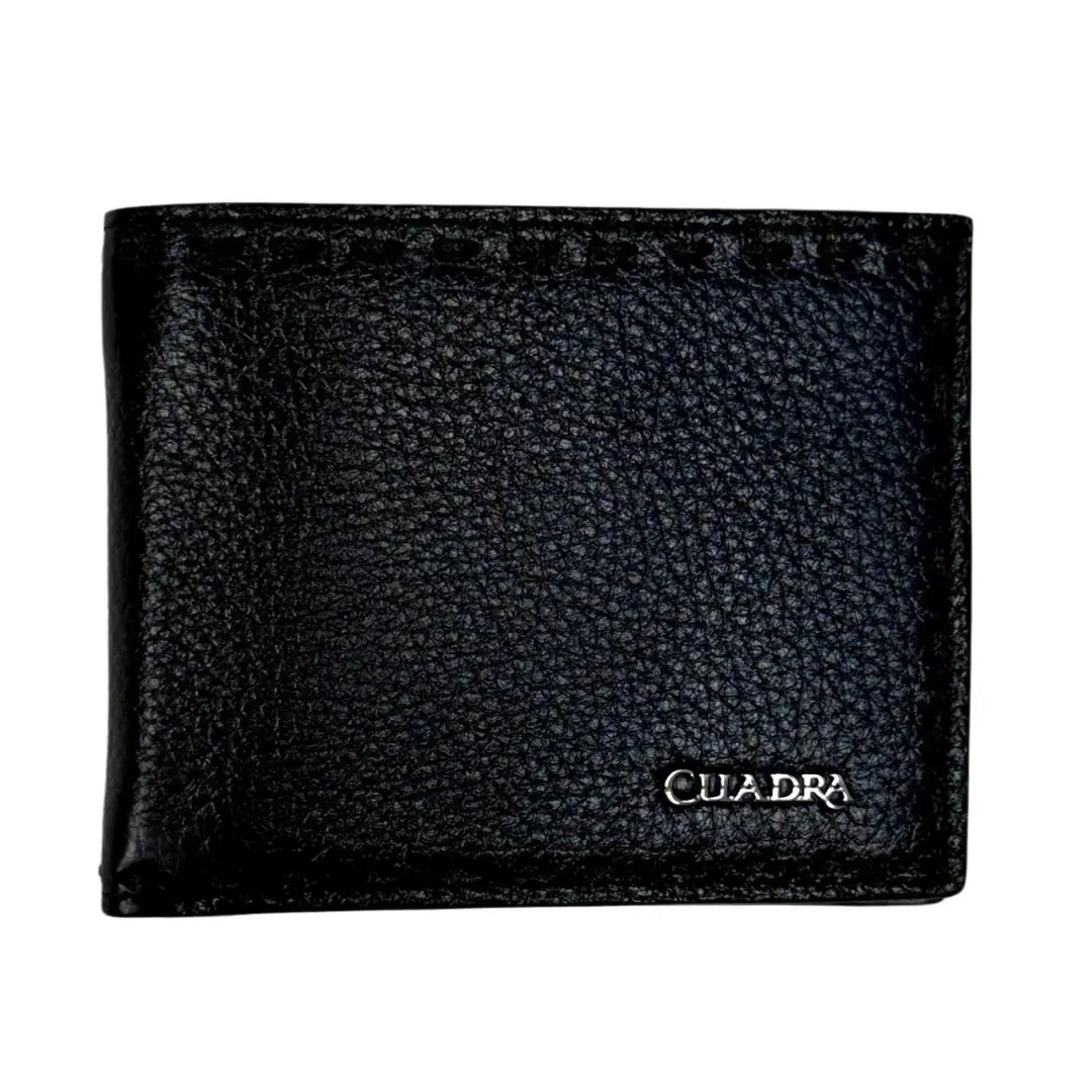 Cuadra Men's Blue Deer Studs & Woven Bifold Wallet DU723