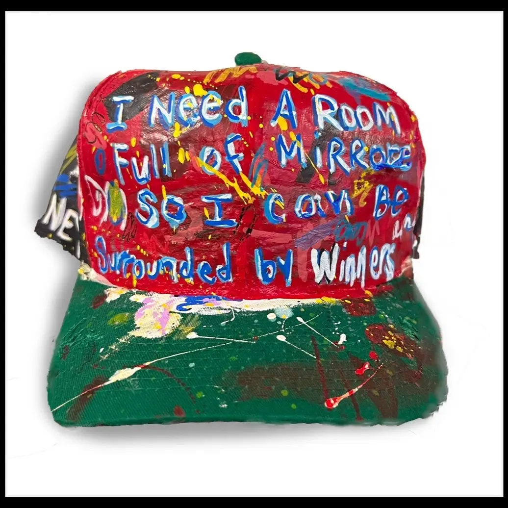 Seekism Hand-painted One-of-a-Kind Trucker Hat - Unique Design with High-Quality Craftsmanship