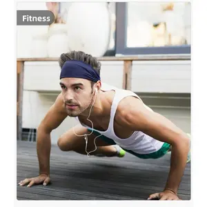 New Solid Color Sports Headbands for Men | Sweat-Wicking Yoga & Running Sweatbands