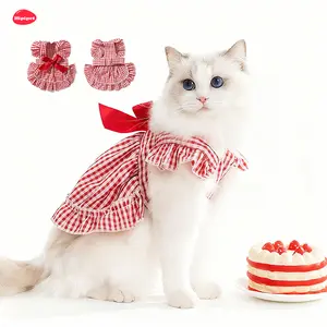 [HipiPet] Cat Princess Dress: Hair-Proof, Lightweight & Magic Tape Design | Easy On/Off for Daily Wear & Photo Shoots!Cat Princess Dress: Hair-Proof, Lightweight & Magic Tape Design | Easy On/Off for Daily Wear & Photo Shoots!