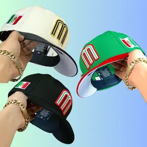 New Era Mexico 9FORTY Snapback Hat Green Red Adjustable Baseball Cap Streetwear, Cap for Men, Gift of Dad