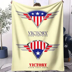 American Emblem Printed Blanket,Flannel Blanket,Throw Blankets,Incorporating American Flag Elements,Creating A Sense of Strength and Patriotic Vibe,Suitable for Sofa,Bedroom and Traveling,Suitable for All Seasons