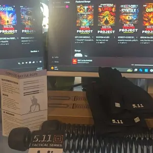 Ropeless Battle Ropes for Home Gym for HIIT Workouts,Cardio & Muscle Training,Portable Arm Exerciser Rope,Home Gym Equipment for Men & Women