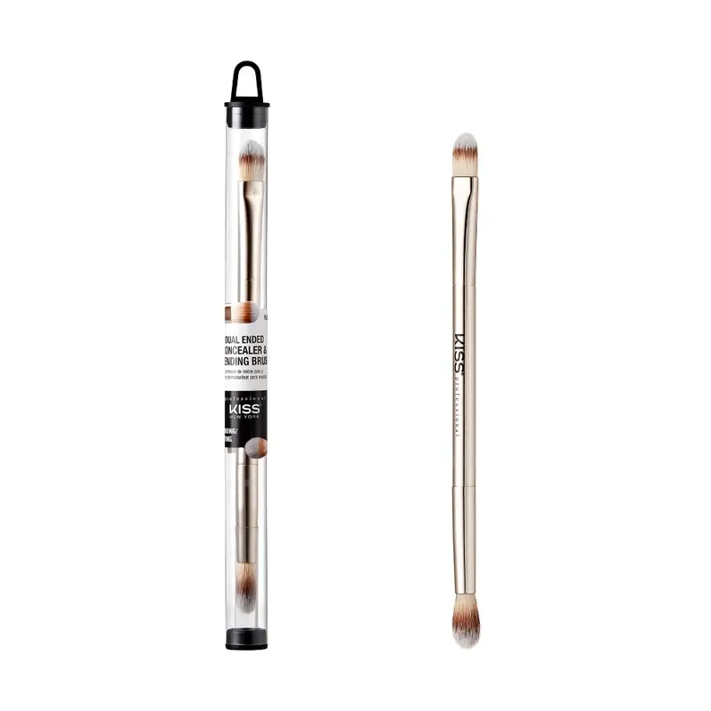 KISS NEW YORK Professional Makeup Brush – Face & Eye – Complexion, Concealer, Eyeshadow, Kabuki, Powder, Ergonomic Handle, Soft Synthetic Fibers, Precise Application, Even Coverage