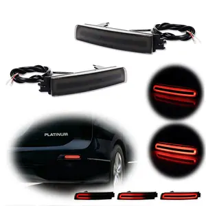 2pcs For Infiniti Juke Murano Sentra Smoke LED Rear Bumper Reflector Tail Brake lamps Light,Replace OEM 265605C000, 265655C000