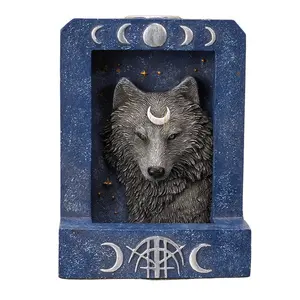 Moon Phase Wolf Backflow Incense Burner