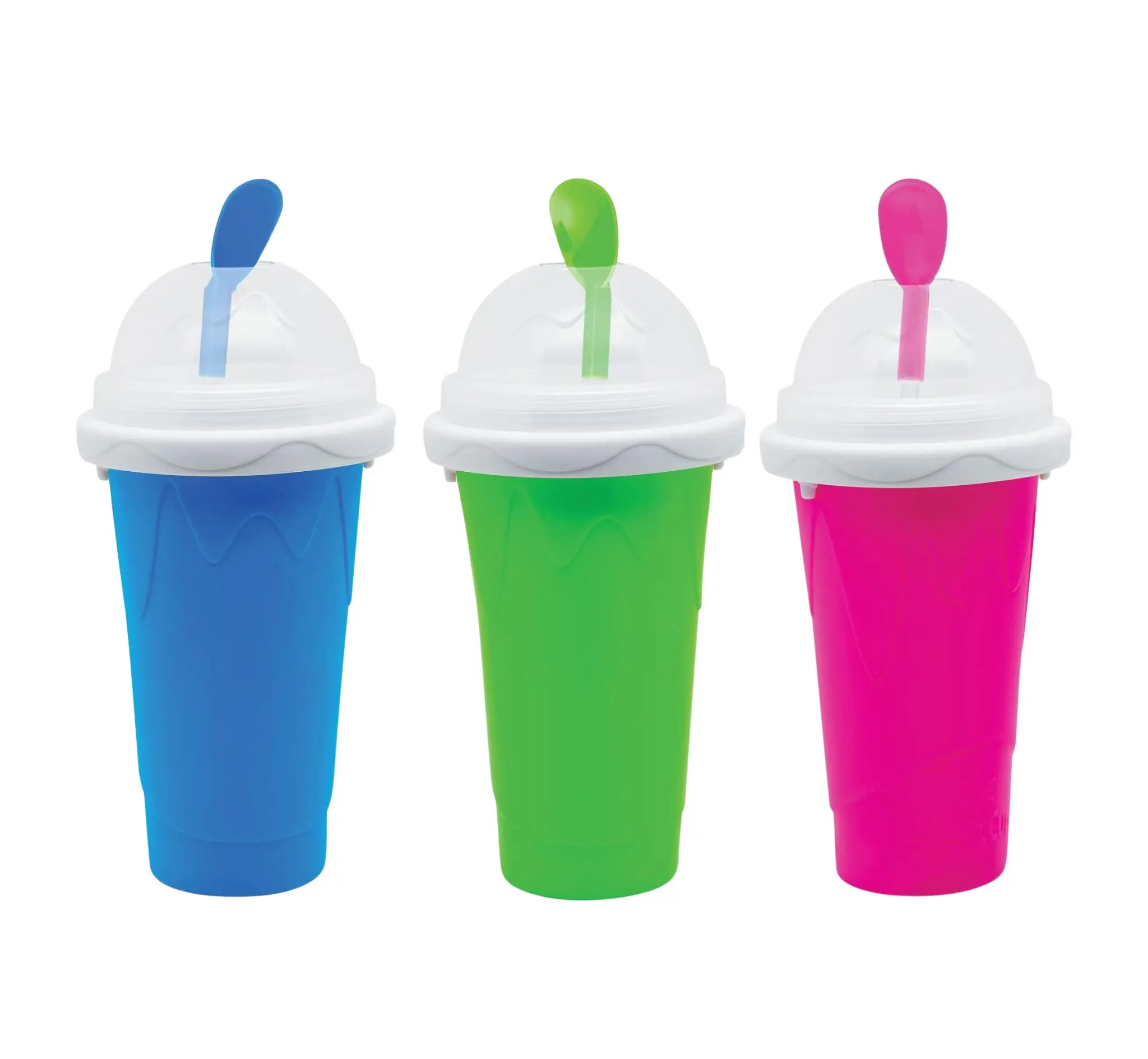 Slushy Maker Cup, Slushie Cup Maker, Milk Cola Juice Squeeze Cup, Magic Quick Freeze Cup, Cooling Cup, Smoothies Cup with Lids and Straws for All Age (Blue)