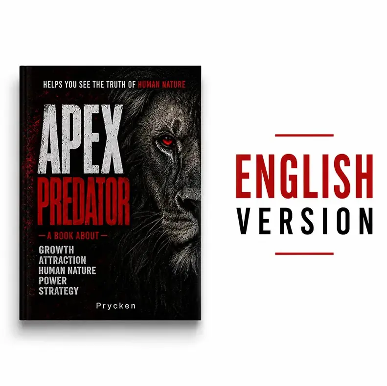 Prycken APEX PREDATOR Book - Master Human Nature, Power, Attraction, Strategic Thinking - Daily Reading for Adult Men, Personal & Professional Growth, Perfect Gift