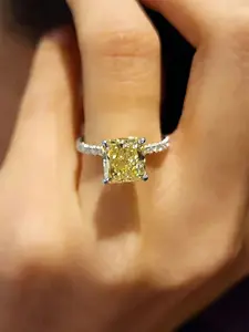 1 PC Gorgeous Cubic Zirconia Ring For Women Elegant Everyday Ring Elegant Engagement Ring For Wedding Engagement Party Jewelry Valentine's Day Gift