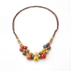 The Earth Child’s Talisman Ceramic Beaded Necklace Grounding Energy Serendipity Boho Handmade Jewelry Gift