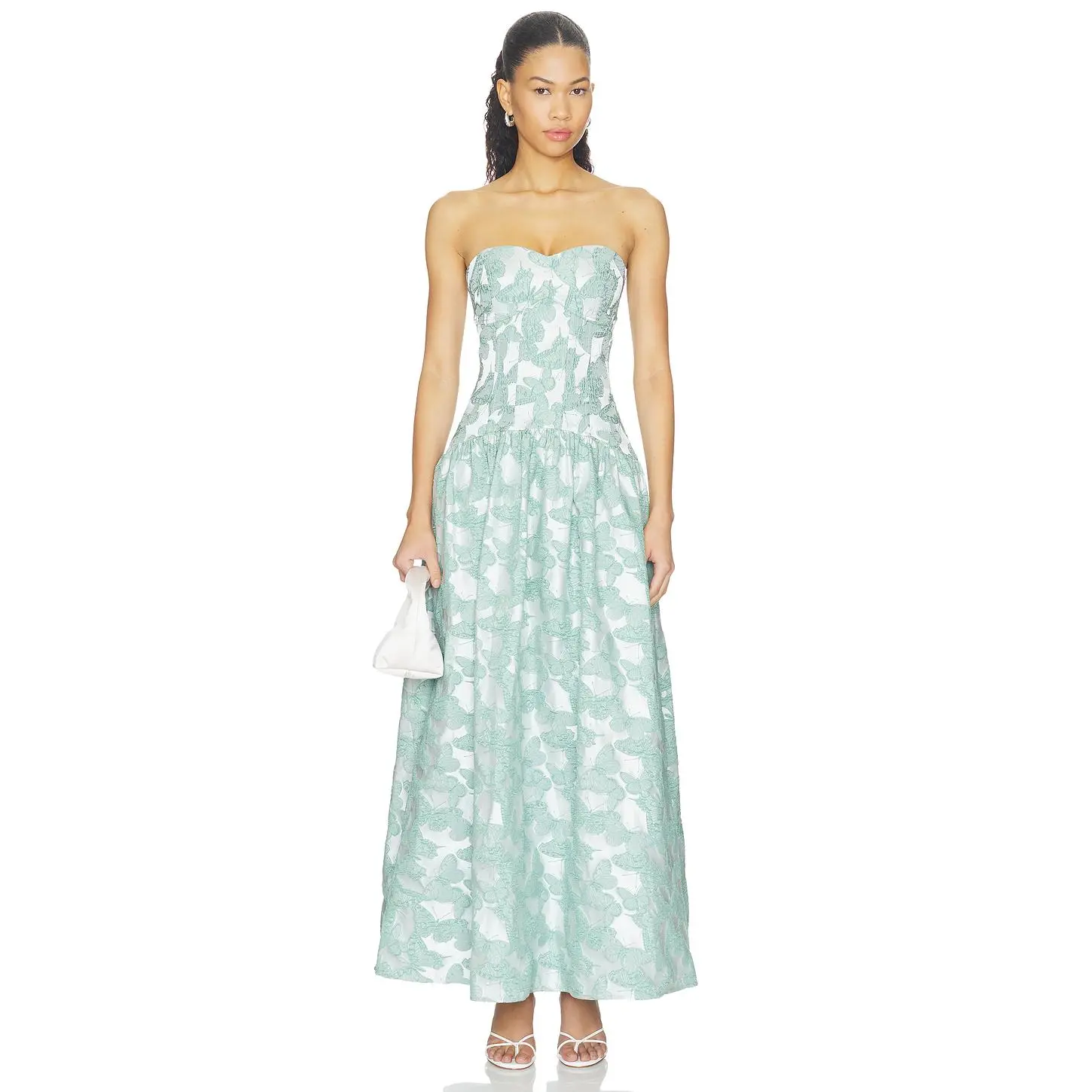 ELLIATT Lisette Strapless Gown in Sea Green