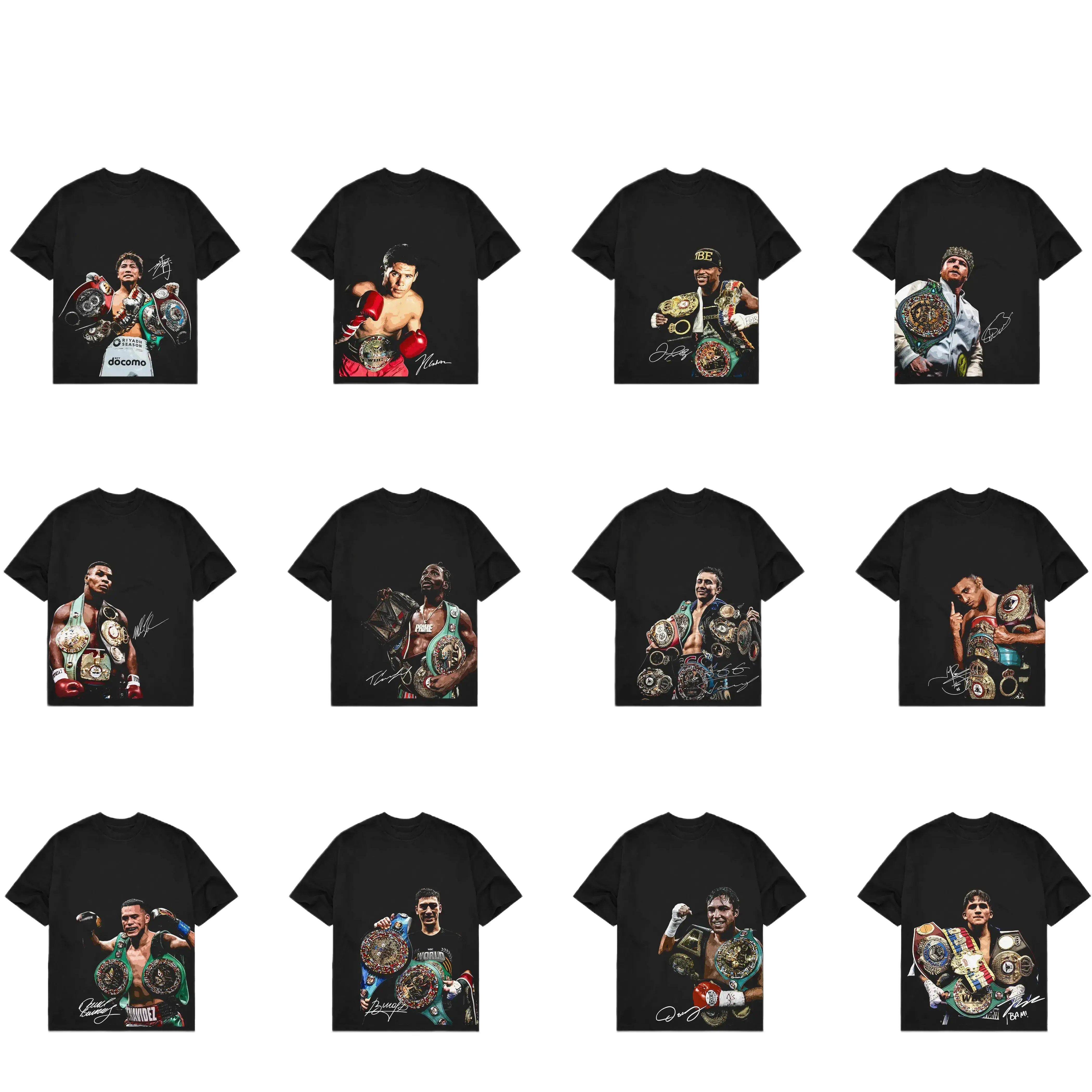COMBATWEAR Boxing Fighters Collection Tee, Boxing Fighters Tshirt Boxing Fan, Boxing Champion Sports Shirt, Gift for Him Gift for Her