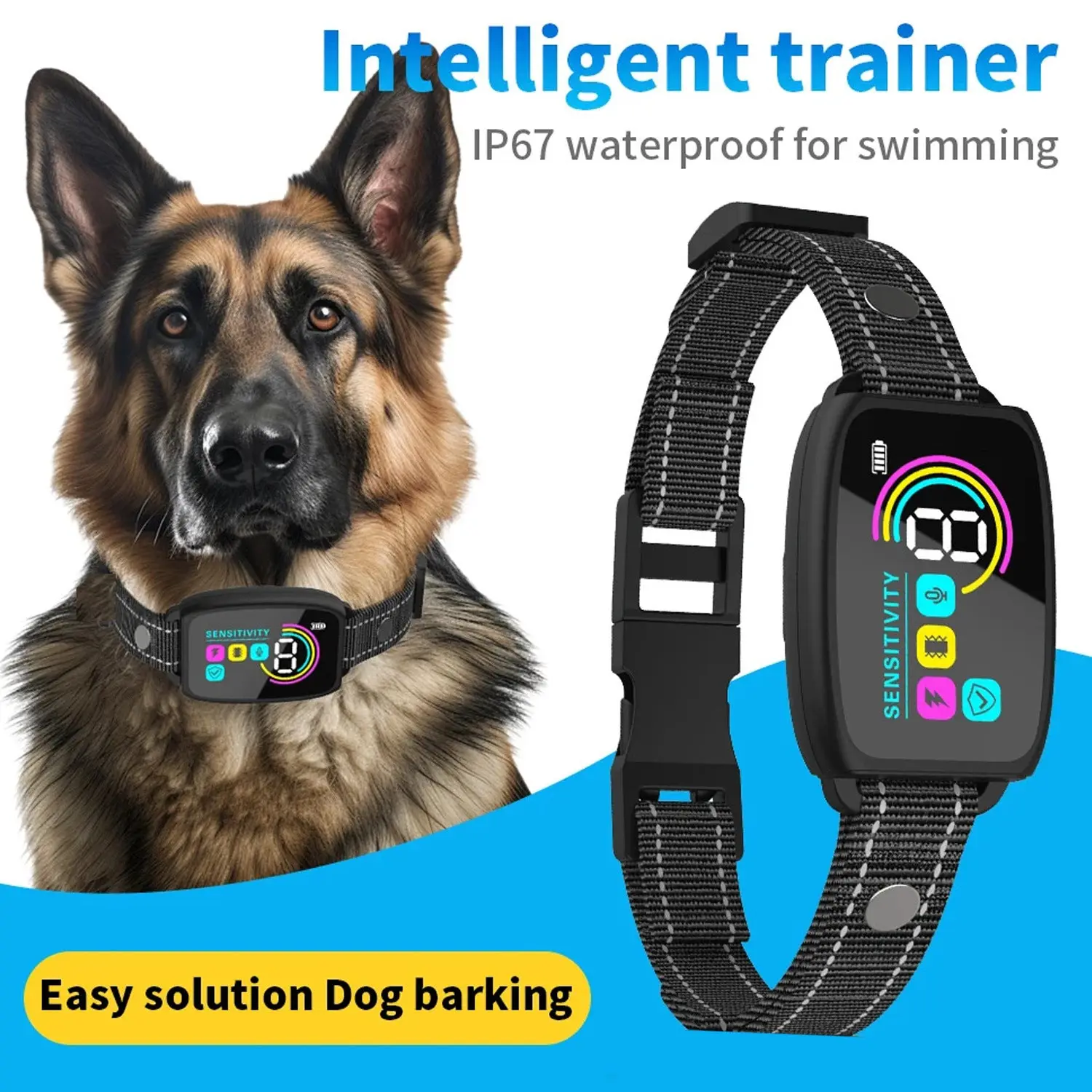 Automatic Anti-Bark Dog Training Collar with Electric Shock
