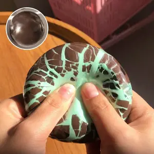 Mint Dark Chocolate Handmade Ball Anti Stress Squeeze Sensory Fidget Mint Black Crispy Ball Stress Relief Simulate Sensory