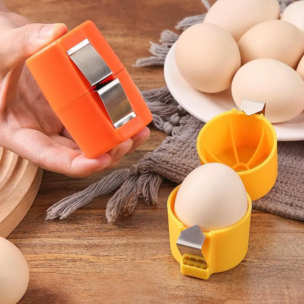 Portable Plastic Egg Opener, 3 Counts Quick Egg Cracker, Stainless Steel Kitchen Gadget, Household Kitchen Essentials, Food Contact Safe Home Kitchen