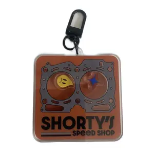 Shorty’s Speed Shop Subaru shaker charm keychain