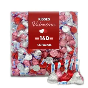 Kisses Milk Chocolate Wrapped Candy (1.5Lb, Approx. 140 Pieces) – Individually Wrapped Valentine's Day Treats