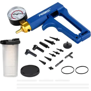 Hand Vacuum Pump Brake Bleeder Kit, 2 in 1 Fluid Extractor Pump Vacuum Gauge Automotive for Motorcycle, Car, Truck Brake Fluid Tester