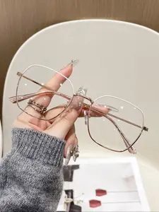 Fashionable Cat Eye Frame Eyeglasses, Anti-blue Light Eyeglasses for Women & Men, Fashion Eyeglasses for Work, Daily Clothing Decor, Perfect for Student Daily Use