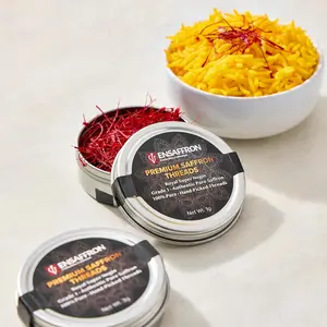 4 Gram Natural Premium Thick All Red Saffron Threads, Sunlight Processed Natural Saffron Grade A+ Super Negin Non-GMO Verified. For Tea, Paella, Rice, Desserts, Golden Milk and Risotto