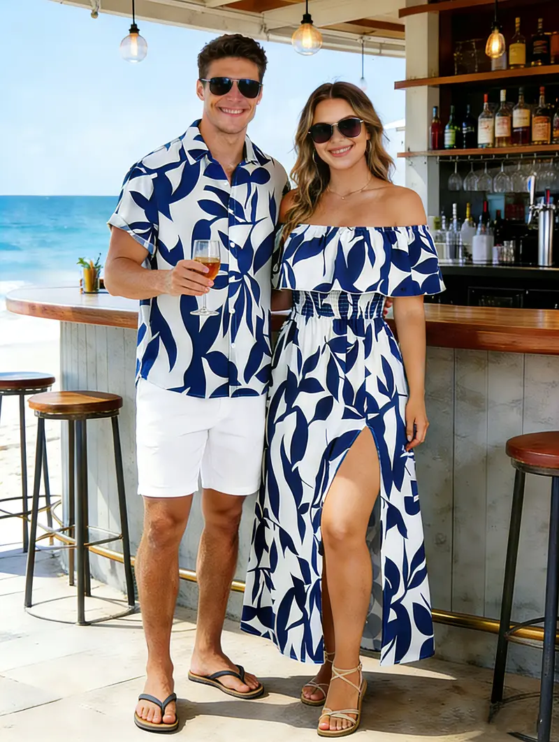 blue dress for baby girl Lady Black Tie - August Tropical Maxi Dress main image 1