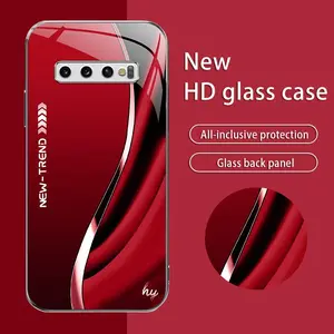 Suitable for [Galaxy S10] High-end simple silk electroplated metal glass mobile phone case, affordable, fully shockproof, drop-proof, wear-resistant 995