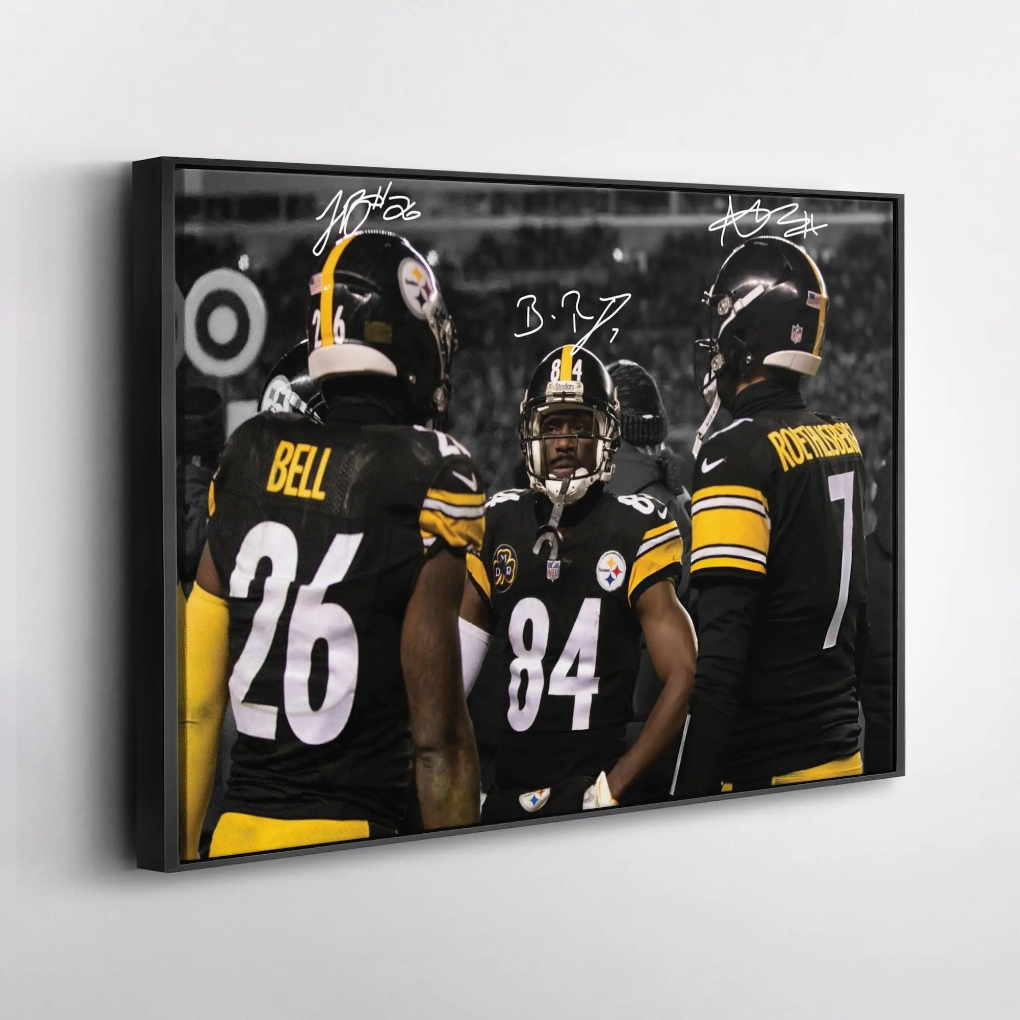 Pittsburgh Steelers Killer Bs Ben Roethlisberger Antonio Brown LeVeon Bell Poster Wall Art Legends Football Poster Sports Man Cave Decor ( Unframed - Print Only )