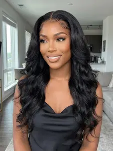 LUMA Brazilian Wave Synthetic Lace Front Wig Natural Hairline Soft Wave Frontal Wig For Black Women