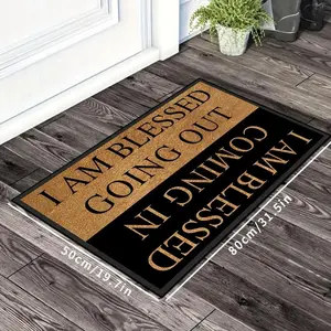Letter Pattern Door Mat, Absorbent Porch Rug, Home Living Room Bedroom Decor Carpet, Top Recommendation, 1 Piece