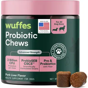 Daily Probiotic for Dogs Supports Digestive Health Gut Balance and Immune System with Prebiotics Marshmallow Root Pumpkin Powder 60 Soft Chews