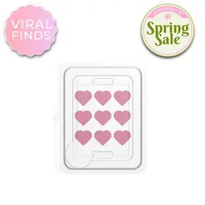 RIKI Acne Patch 9 Heart-Shaped Patches - Acne Treatment for Anytime Use, Deep Penetration, Breathable - Skincare