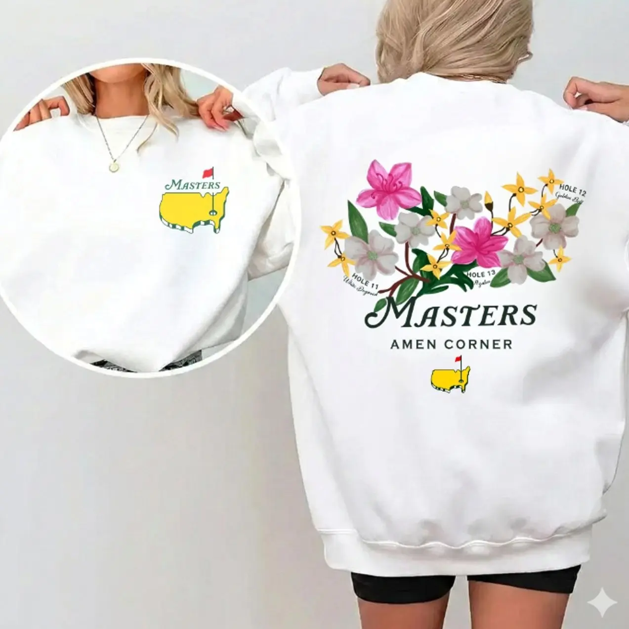 [SALE OFF 50%] Masters Golf Hoodie, Soft Vintage Fitted Button Top, Comfortable Casual Women's Halloween Themed Sweatshirt