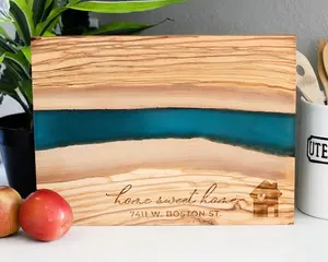 Personalized Olive Wood Resin Charcuterie & Cutting Board