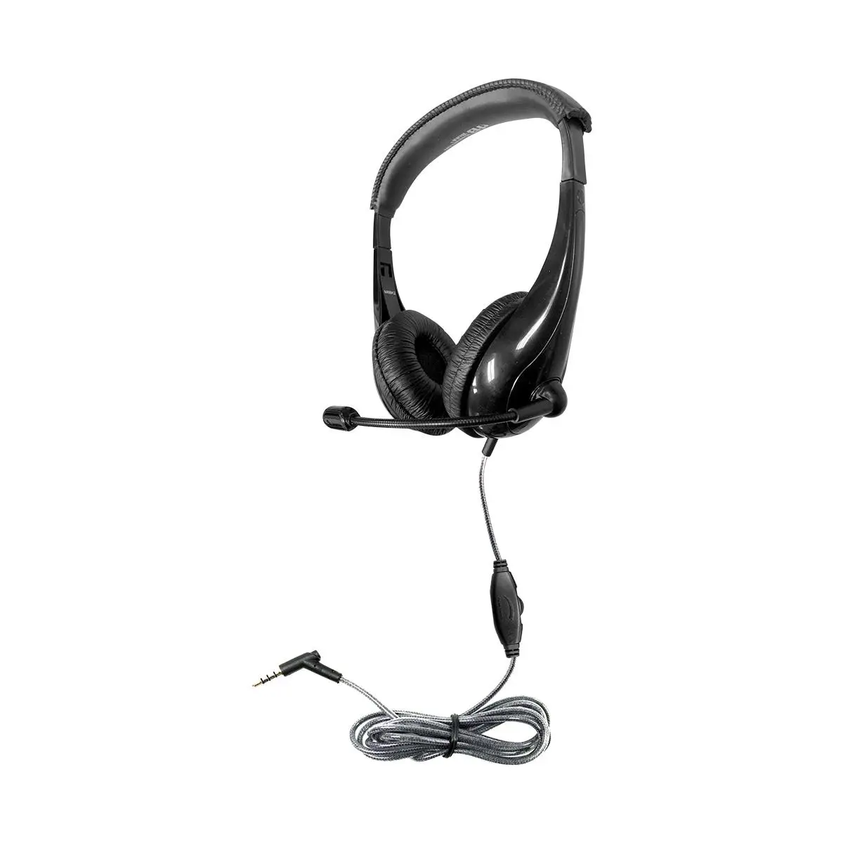 212 MAIN Motiv8 Durable Lightweight On-Ear Headset - TRRS Classroom Headset with 120 Degrees Angled Goose Neck Mic, PVC Jacket, In-Line Volume Control, Adjustable Fit, Slim-Barrel Plug, 50-20000 Hz, Multidevice Compatibility