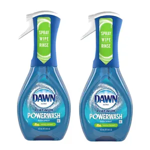 Platinum Powerwash Ultra 16 Oz Apple Scented Dish Spray - 2 Pack, 5X Grease Fighter, Just Spray Wipe Rinse