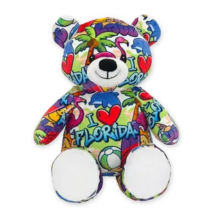 10" Florida Graffiti Eco Teddy Bear