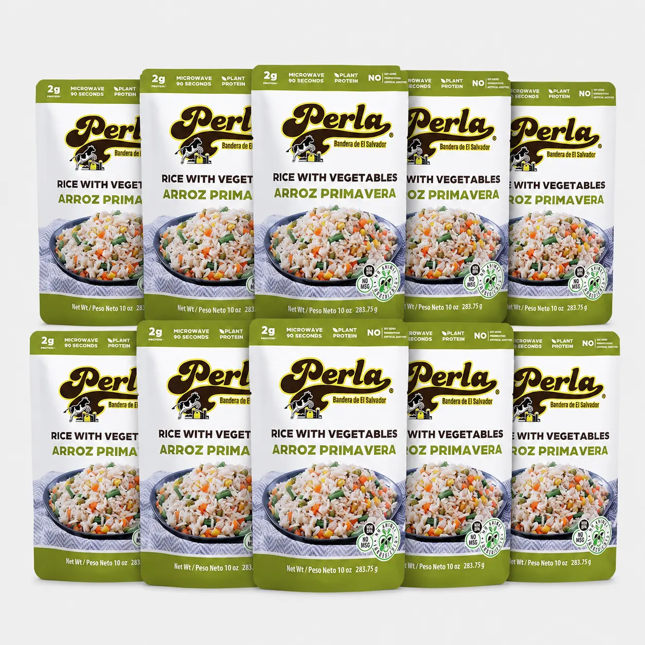 Perla Rice and Vegetable (Arroz Primavera) 10 oz, Pack of 10
