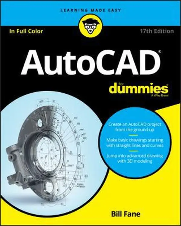 Used Paperback Book - AutoCAD for Dummies by Bill Fane (English) - Tutorial for Beginners, Advanced Drawing with 3D Modeling, Project Creation Guide