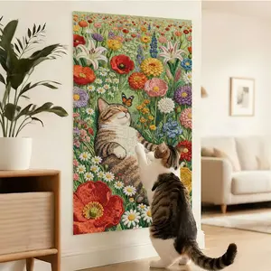 Strong Adhesive Cat Scratching Board, Indoor Cat Scratch Pad for Daily Activities, Multi-Use Climbing Mat, Furniture Protection, Decorative Pet Accessory