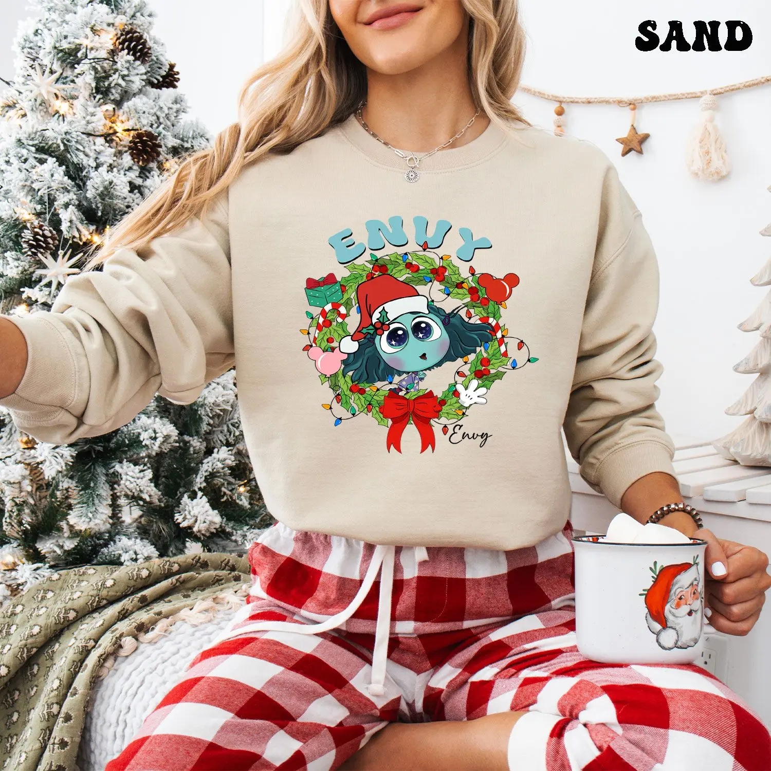 Envy Inside Out Christmas Sweatshirt, Inside Out 2 Xmas Shirt, Emotion Inside Out Christmas Tee, Christmas Gifts for Her Him BC